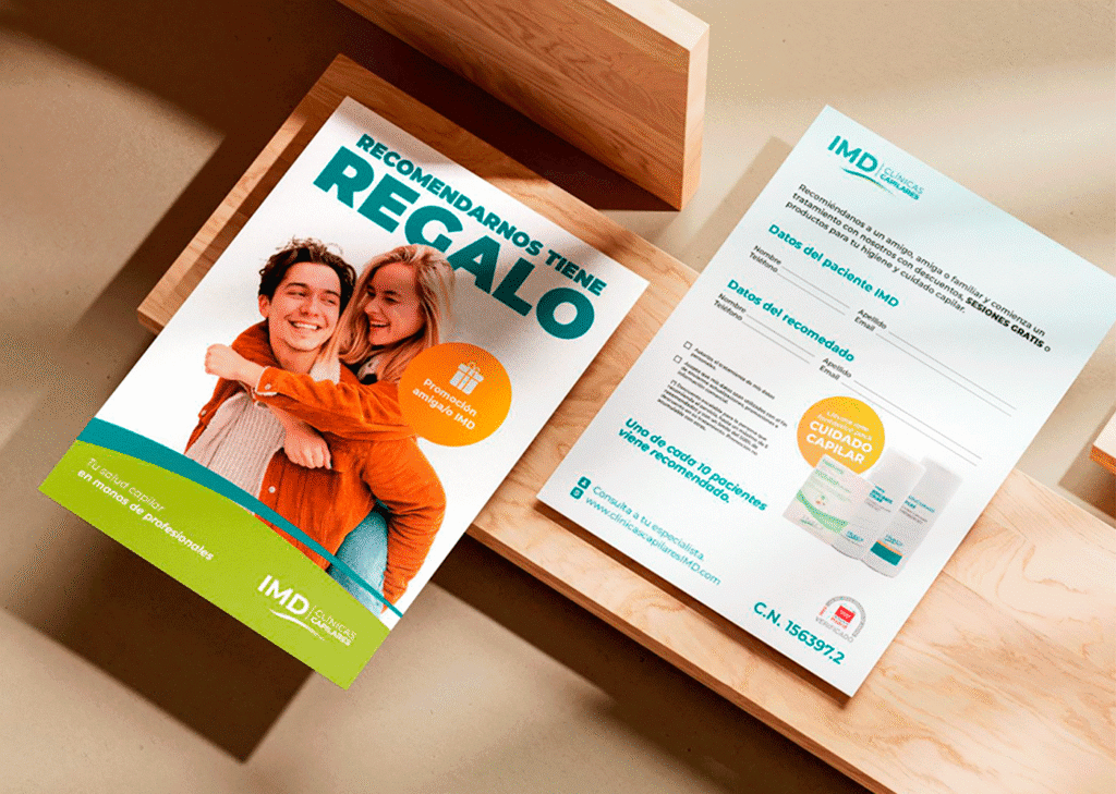 Branding e identificar visual Clinica Capilar IMD - parpeleria