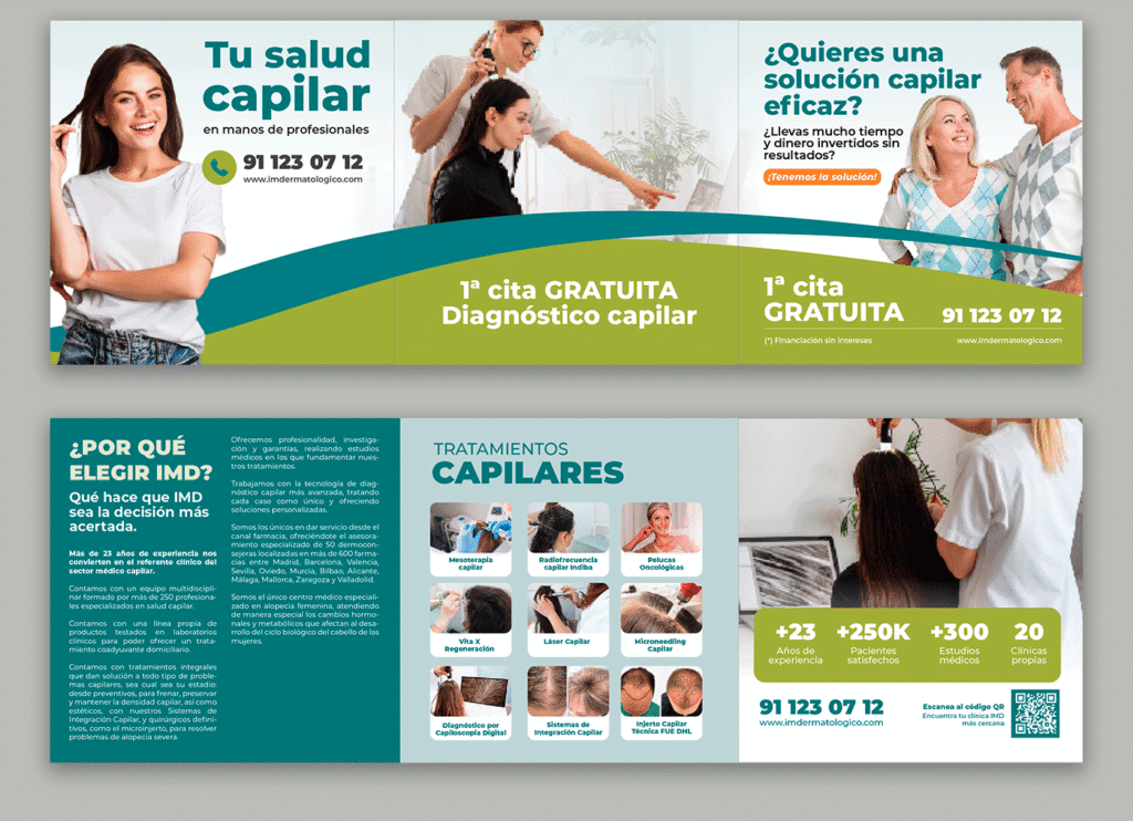 Branding e identificar visual Clinica Capilar IMD - papeleria