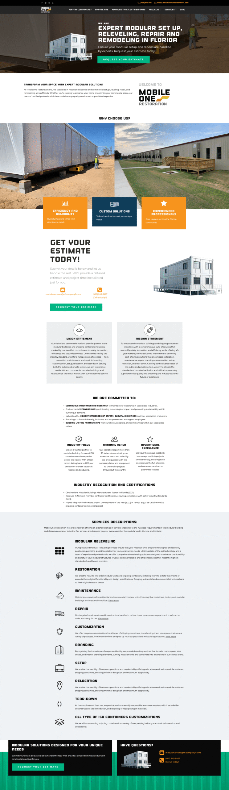 Página de captación: Modular reLeveling