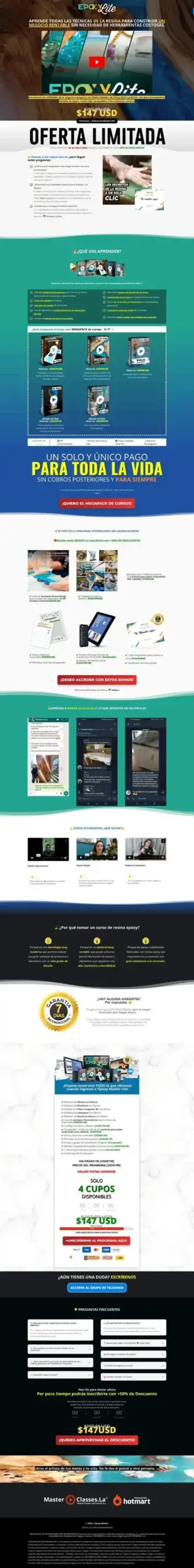 Sale Landing Page — Epoxy Master Lite